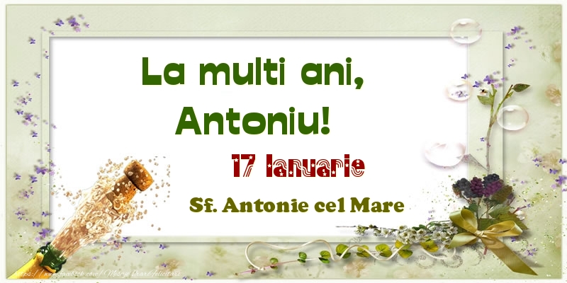 Felicitari de Ziua Numelui - La multi ani, Antoniu! 17 Ianuarie Sf. Antonie cel Mare