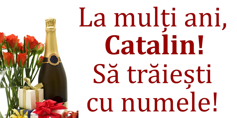 Felicitari de Ziua Numelui - Cadou & Flori & Sampanie | La mulți ani, Catalin! Să trăiești cu numele!