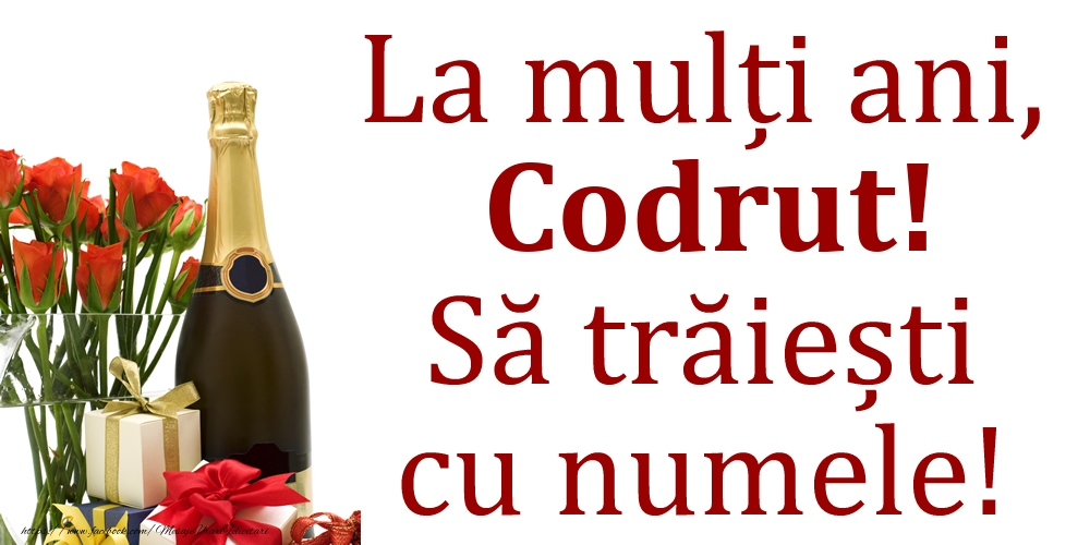 Felicitari de Ziua Numelui - Cadou & Flori & Sampanie | La mulți ani, Codrut! Să trăiești cu numele!