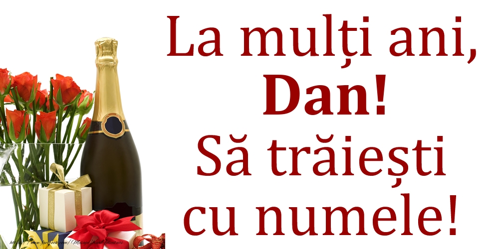 Felicitari de Ziua Numelui - Cadou & Flori & Sampanie | La mulți ani, Dan! Să trăiești cu numele!