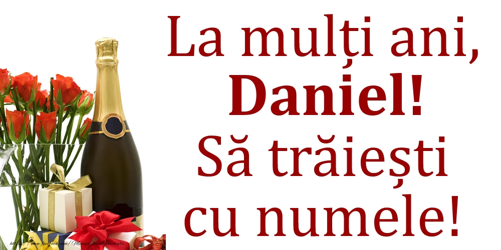 Felicitari de Ziua Numelui - Cadou & Flori & Sampanie | La mulți ani, Daniel! Să trăiești cu numele!