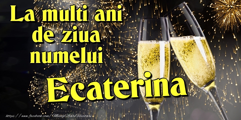 Felicitari de Ziua Numelui - Artificii & Sampanie | La multi ani de ziua numelui Ecaterina