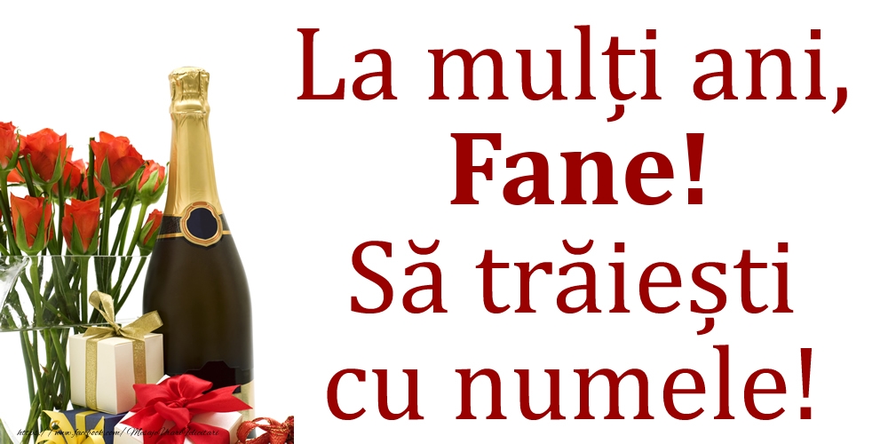 Felicitari de Ziua Numelui - Cadou & Flori & Sampanie | La mulți ani, Fane! Să trăiești cu numele!