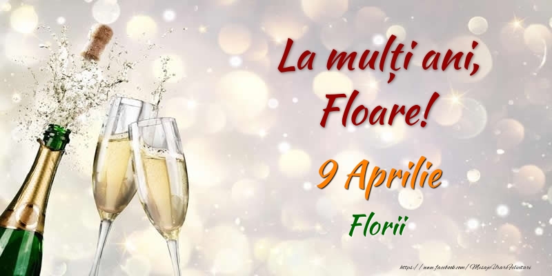 Felicitari de Ziua Numelui - Sampanie | La multi ani, Floare! 9 Aprilie Florii