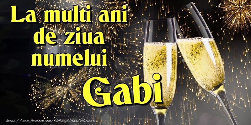 Felicitari de Ziua Numelui - La multi ani de ziua numelui Gabi