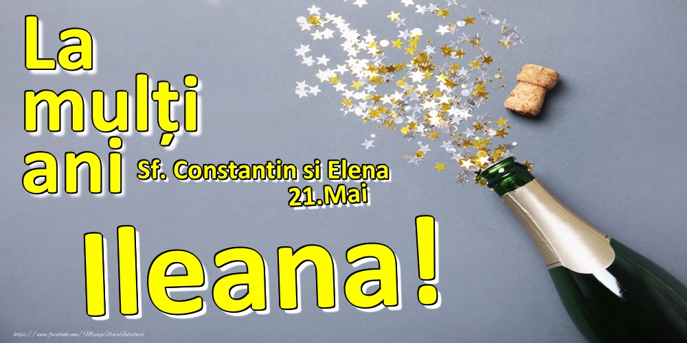 Felicitari de Ziua Numelui - Sampanie | 21.Mai - La mulți ani Ileana!  - Sf. Constantin si Elena