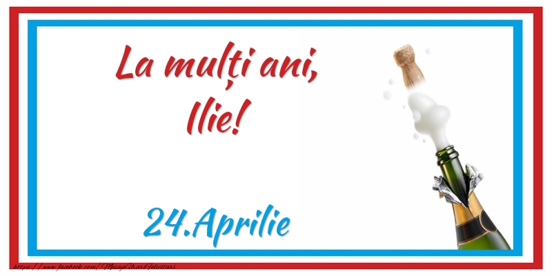 Felicitari de Ziua Numelui - Sampanie | La multi ani, Ilie! 24.Aprilie