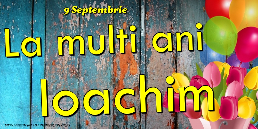 Felicitari de Ziua Numelui - Baloane & Lalele | 9 Septembrie - La multi ani Ioachim!