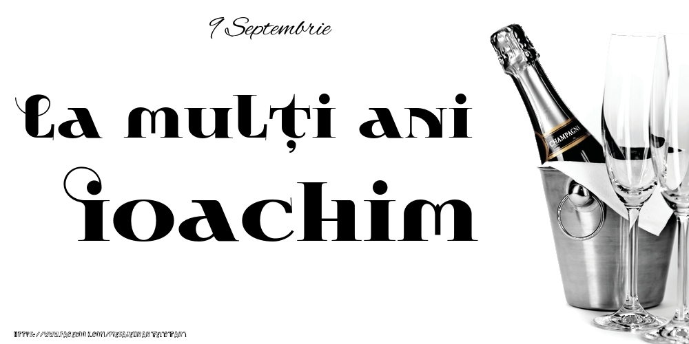 Felicitari de Ziua Numelui - Sampanie | 9 Septembrie -La  mulți ani Ioachim!