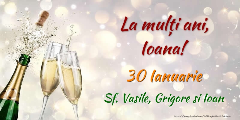 Felicitari de Ziua Numelui - Sampanie | La multi ani, Ioana! 30 Ianuarie Sf. Vasile, Grigore si Ioan