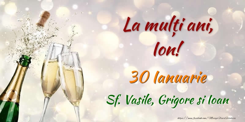 Felicitari de Ziua Numelui - La multi ani, Ion! 30 Ianuarie Sf. Vasile, Grigore si Ioan