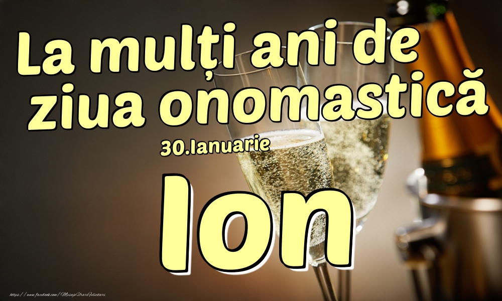 Felicitari de Ziua Numelui - Sampanie | 30.Ianuarie - La mulți ani de ziua onomastică Ion!