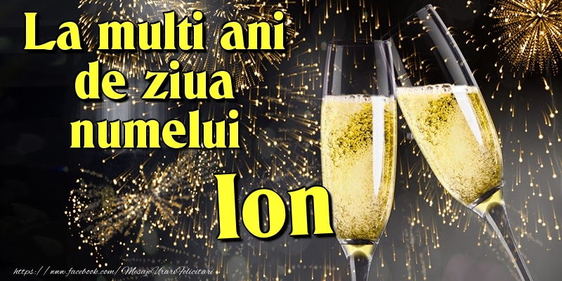 Felicitari de Ziua Numelui - Artificii & Sampanie | La multi ani de ziua numelui Ion