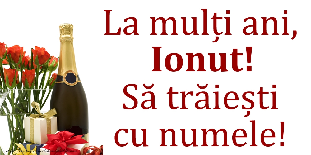 Felicitari de Ziua Numelui - Cadou & Flori & Sampanie | La mulți ani, Ionut! Să trăiești cu numele!