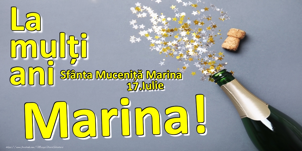Felicitari de Ziua Numelui - 17.Iulie - La mulți ani Marina!  - Sfânta Muceniță Marina