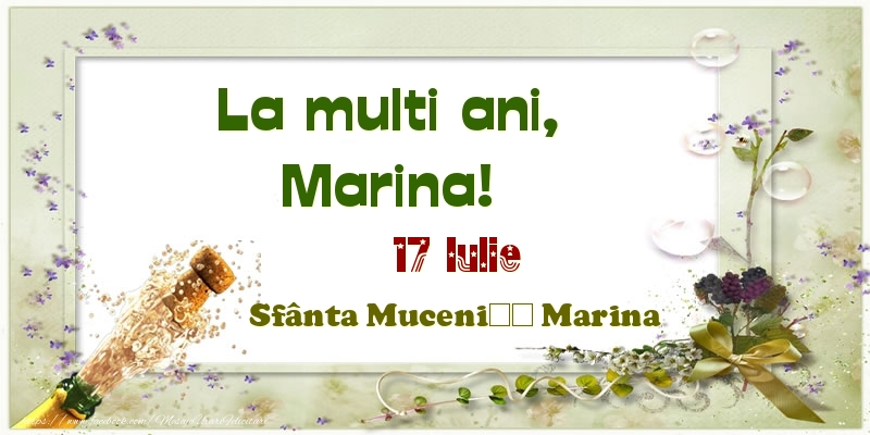 Felicitari de Ziua Numelui - La multi ani, Marina! 17 Iulie Sfânta Muceniță Marina