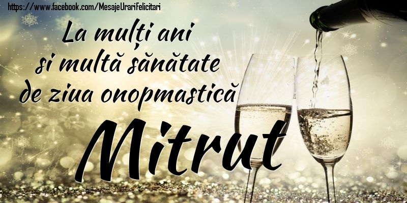 Felicitari de Ziua Numelui - Sampanie | La mulți ani si multă sănătate de ziua onopmastică Mitrut