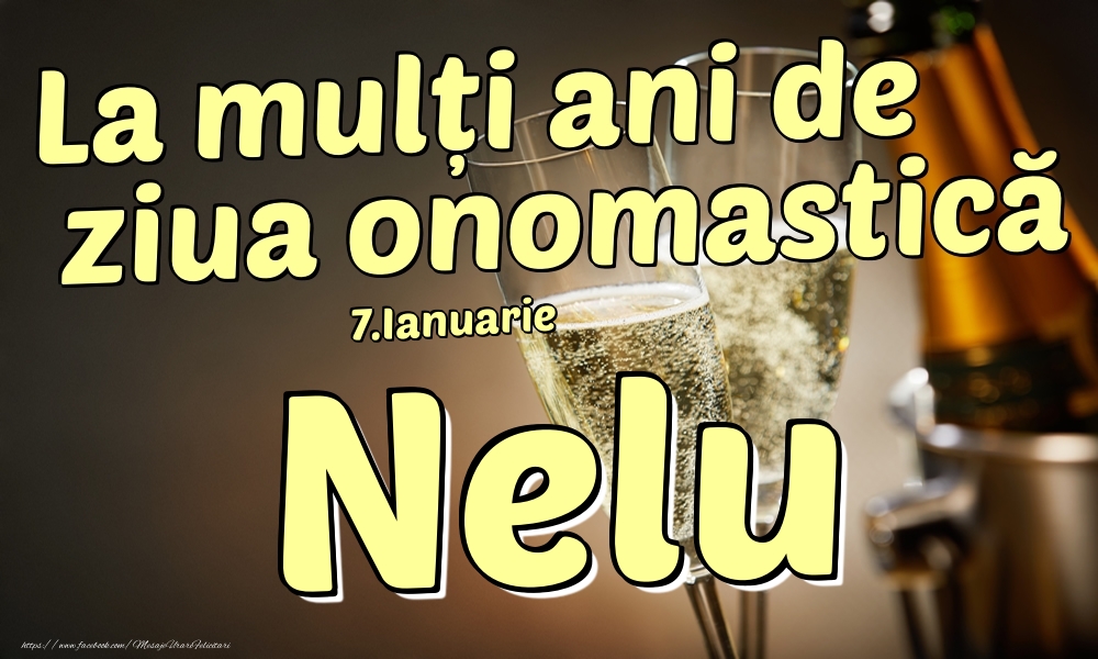 Felicitari de Ziua Numelui - Sampanie | 7.Ianuarie - La mulți ani de ziua onomastică Nelu!