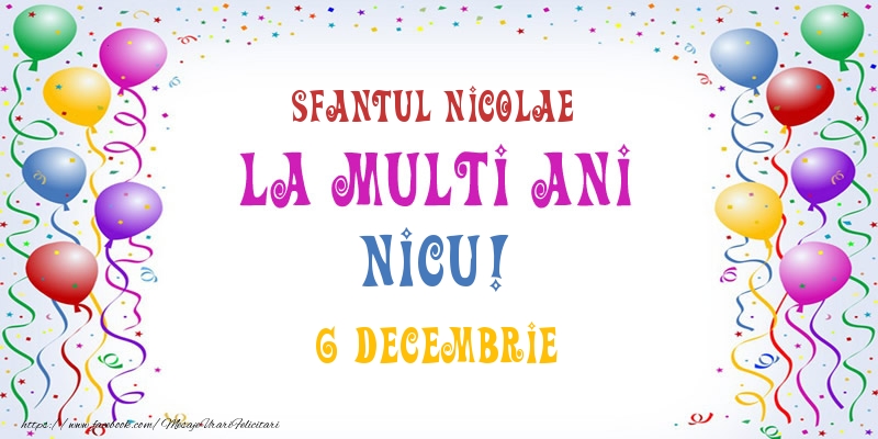 Felicitari de Ziua Numelui - La multi ani Nicu! 6 Decembrie