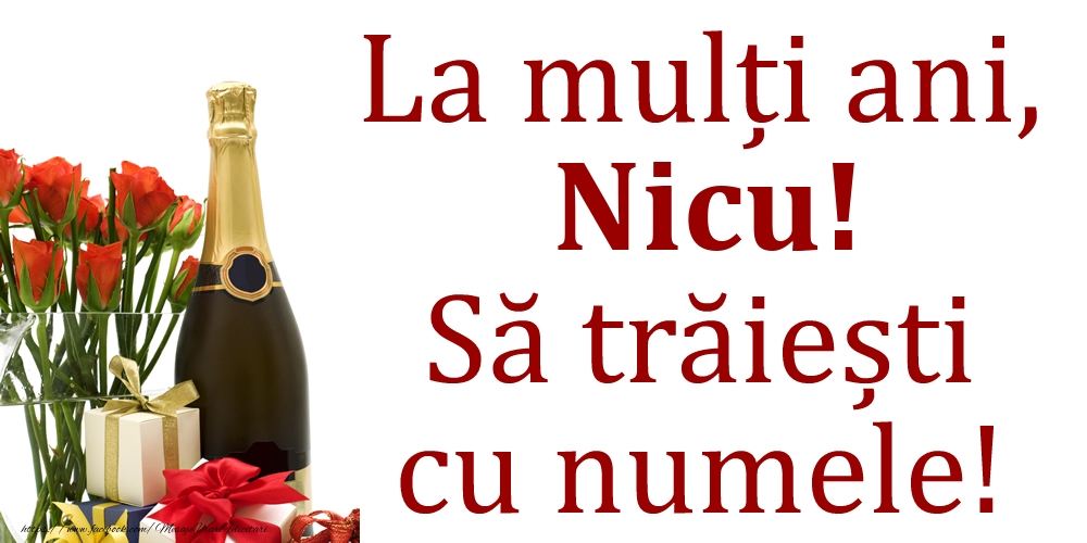 Felicitari de Ziua Numelui - Cadou & Flori & Sampanie | La mulți ani, Nicu! Să trăiești cu numele!