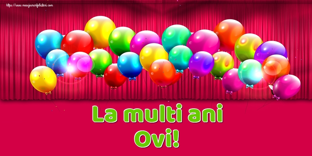 Felicitari de Ziua Numelui - Baloane | La multi ani Ovi!