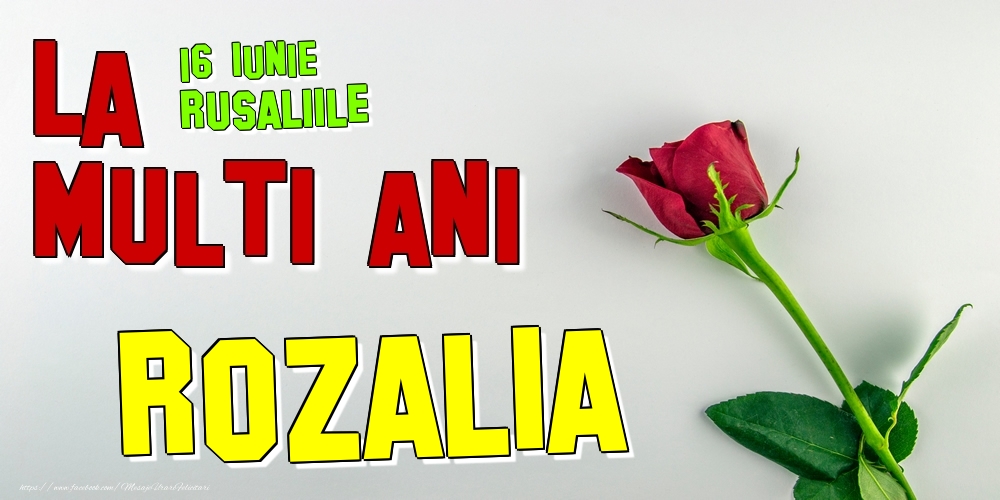 Felicitari de Ziua Numelui - Trandafiri | 16 Iunie - Rusaliile -  La mulți ani Rozalia!