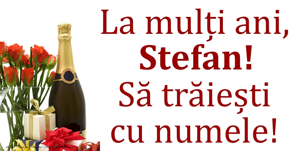 Felicitari de Ziua Numelui - Cadou & Flori & Sampanie | La mulți ani, Stefan! Să trăiești cu numele!