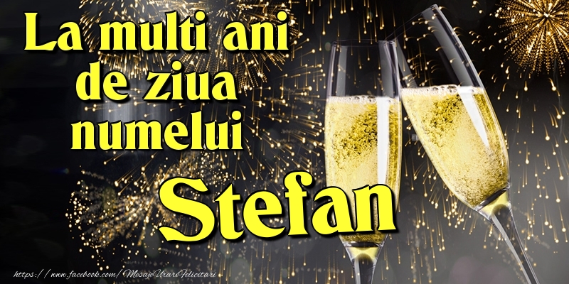 Felicitari de Ziua Numelui - Artificii & Sampanie | La multi ani de ziua numelui Stefan