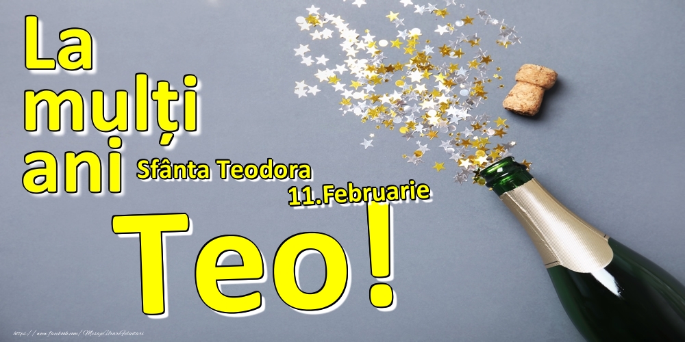 Felicitari de Ziua Numelui - 11.Februarie - La mulți ani Teo!  - Sfânta Teodora