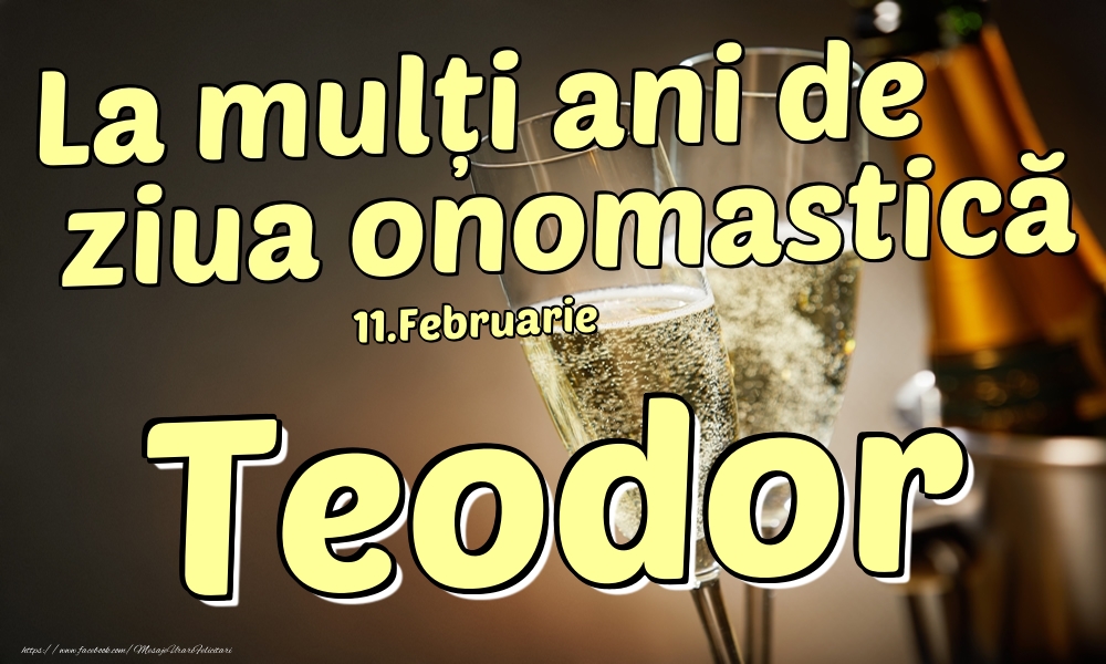 Felicitari de Ziua Numelui - Sampanie | 11.Februarie - La mulți ani de ziua onomastică Teodor!