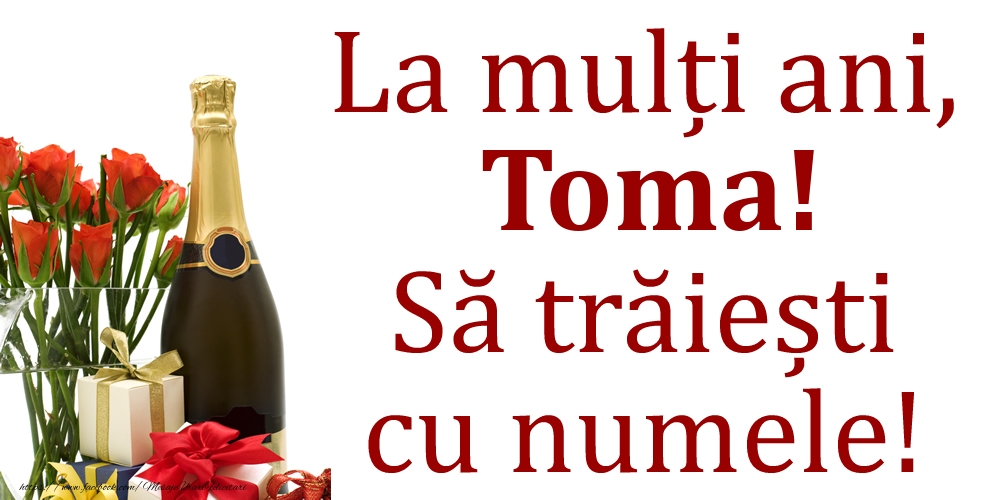 Felicitari de Ziua Numelui - Cadou & Flori & Sampanie | La mulți ani, Toma! Să trăiești cu numele!