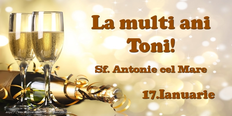 Felicitari de Ziua Numelui - Sampanie | 17.Ianuarie Sf. Antonie cel Mare La multi ani, Toni!