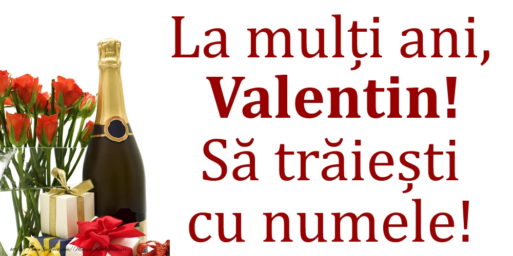 Felicitari de Ziua Numelui - Cadou & Flori & Sampanie | La mulți ani, Valentin! Să trăiești cu numele!