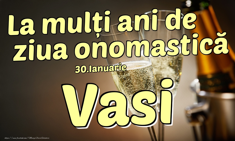 Felicitari de Ziua Numelui - Sampanie | 30.Ianuarie - La mulți ani de ziua onomastică Vasi!