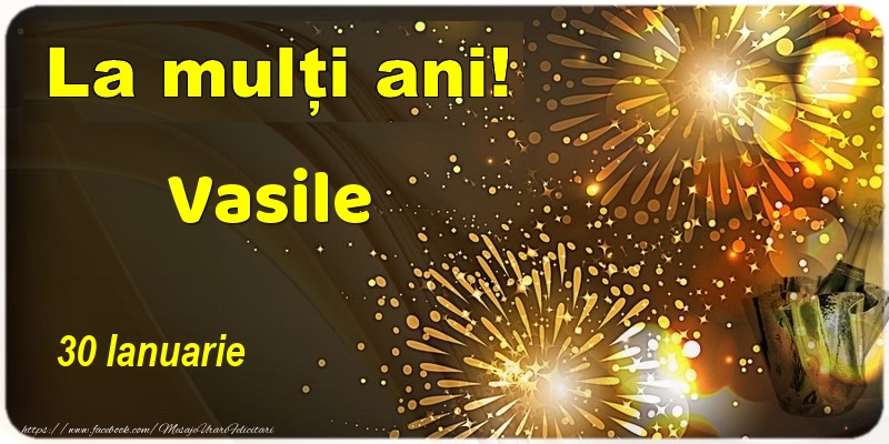 Felicitari de Ziua Numelui - Sampanie | La multi ani! Vasile - 30 Ianuarie