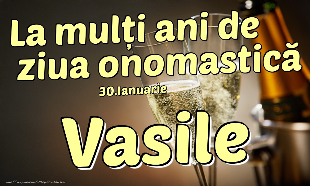 Felicitari de Ziua Numelui - Sampanie | 30.Ianuarie - La mulți ani de ziua onomastică Vasile!