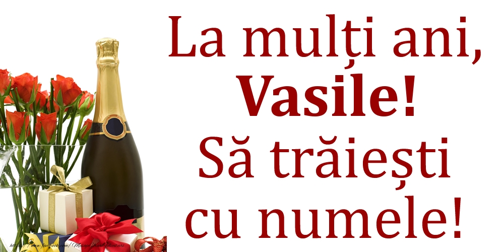 Felicitari de Ziua Numelui - La mulți ani, Vasile! Să trăiești cu numele!