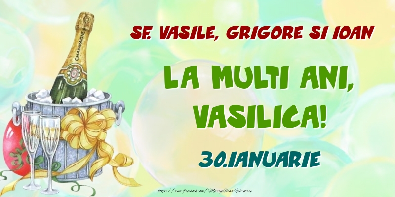 Felicitari de Ziua Numelui - Sf. Vasile, Grigore si Ioan La multi ani, Vasilica! 30.Ianuarie