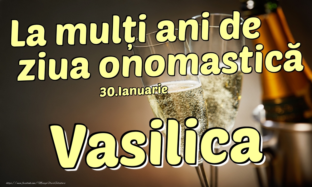 Felicitari de Ziua Numelui - Sampanie | 30.Ianuarie - La mulți ani de ziua onomastică Vasilica!