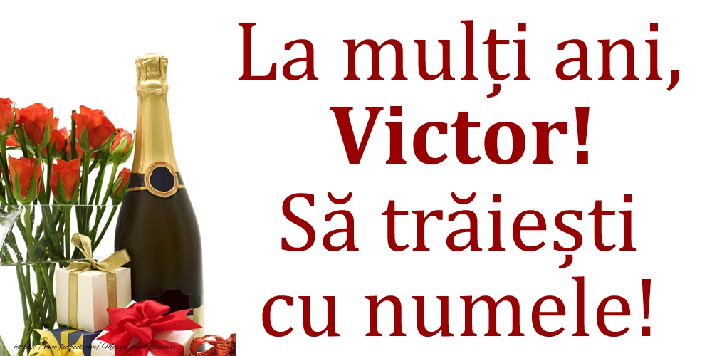 Felicitari de Ziua Numelui - Cadou & Flori & Sampanie | La mulți ani, Victor! Să trăiești cu numele!