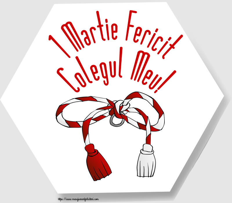 Felicitari de 1 Martie pentru Coleg - 1 Martie Fericit colegul meu!