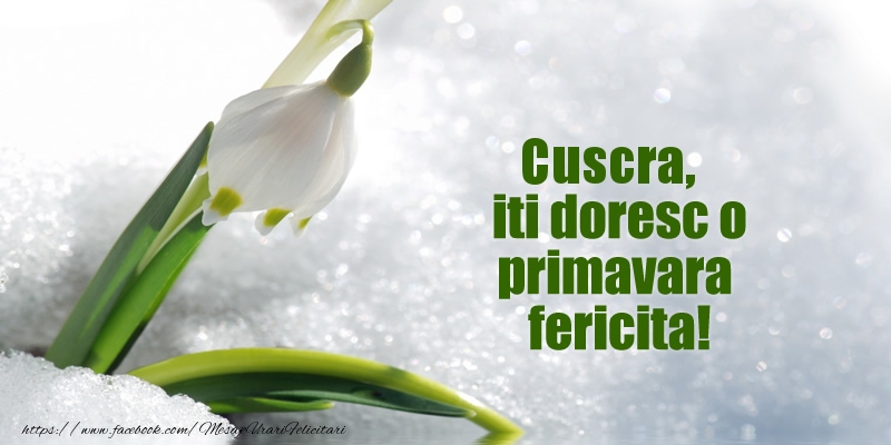 Felicitari de 1 Martie pentru Cuscra - Cuscra, iti doresc o primavara fericita!