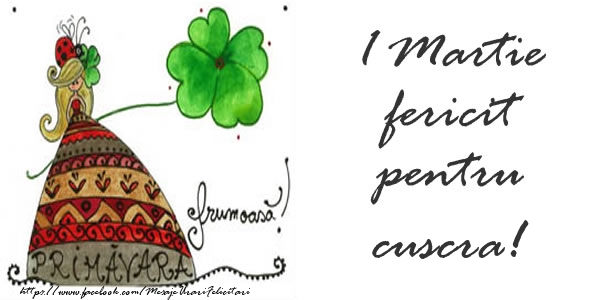 Felicitari de 1 Martie pentru Cuscra - 1 Martie fericit pentru cuscra!