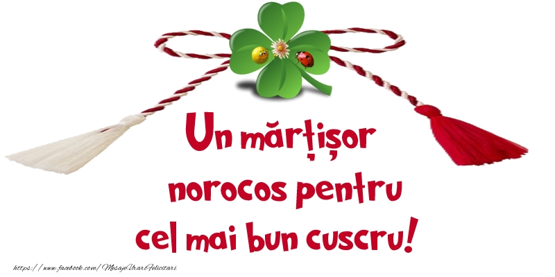 Felicitari de 1 Martie pentru Cuscru - Un mărțișor norocos pentru cel mai bun cuscru!