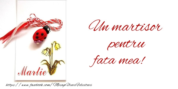 Felicitari de 1 Martie pentru Fata - Un martisor pentru fata mea!