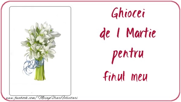 Felicitari de 1 Martie pentru Fin - Ghiocei de 1 Martie pentru finul meu