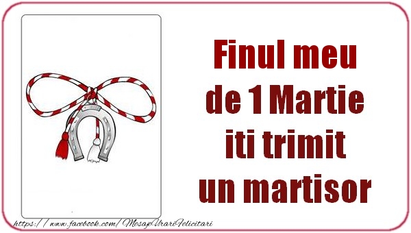 Felicitari de 1 Martie pentru Fin - Finul meu de 1 Martie  iti trimit  un martisor