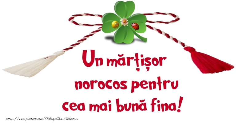 Felicitari de 1 Martie pentru Fina - Un mărțișor norocos pentru cea mai bună fina!