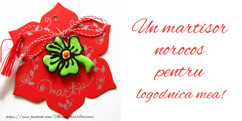 Felicitari de 1 Martie pentru Logodnica - Un martisor norocos pentru logodnica mea!