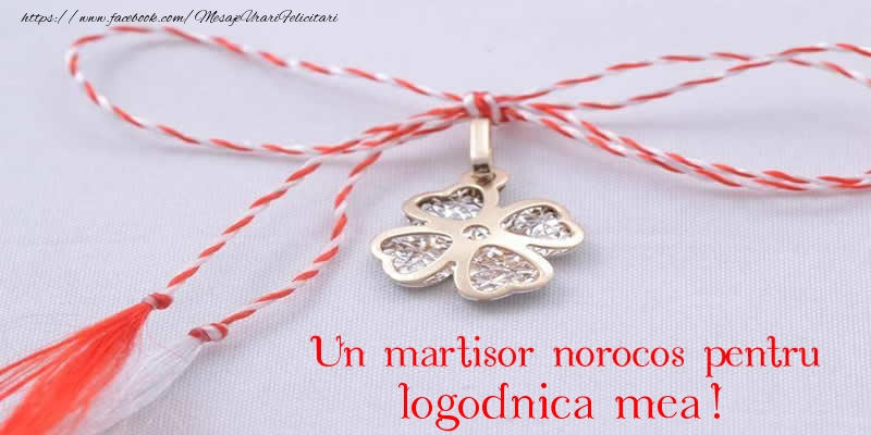 Felicitari de 1 Martie pentru Logodnica - Un martisor norocos pentru logodnica mea!